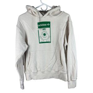 Adidas Disney Pixar Mike Monsters Inc Hoodie White Green Cotton Blend XS